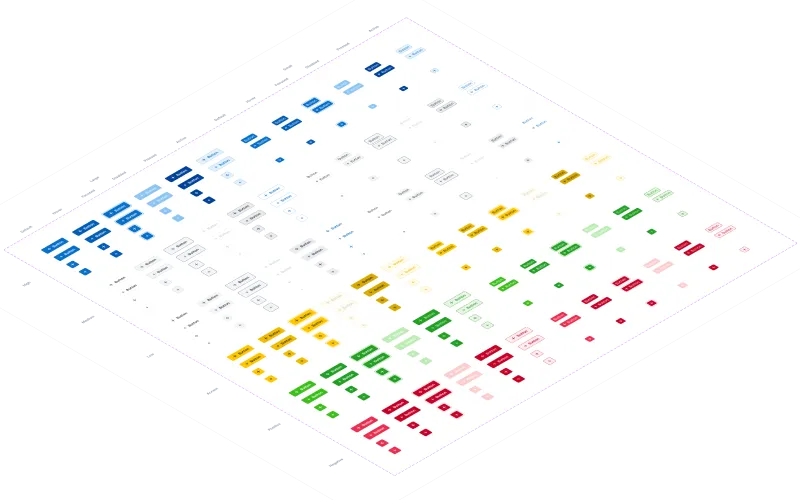 Part of the design system at Sciforma, this image shows the buttons in particular.